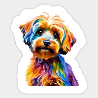 Pop-Art Yorkipoo Impressionism Sticker